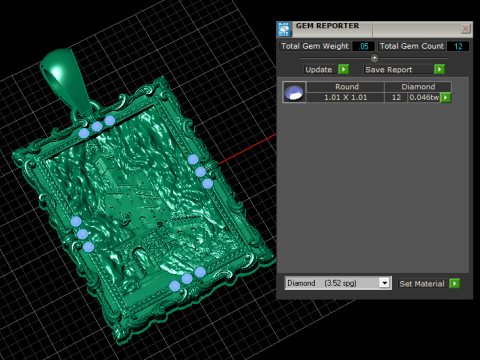 Gotisches Schloss-Relief-Anhänger, 3D-druckbares Schmuckmodell 3D Druckmodell