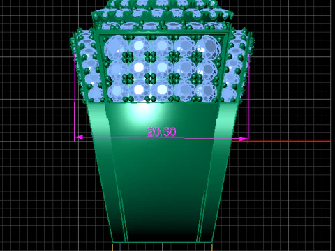 Royal Sapphire Cluster Statement Ring 3D Printable Jewelry Model 3D Print Model