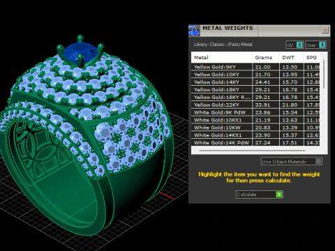 Royal Sapphire Cluster Statement Ring 3D Printable Jewelry Model 3D Print Model