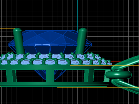 红宝石光环单石吊坠 3D 可打印珠宝模型 3D 打印模型