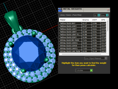 红宝石光环单石吊坠 3D 可打印珠宝模型 3D 打印模型