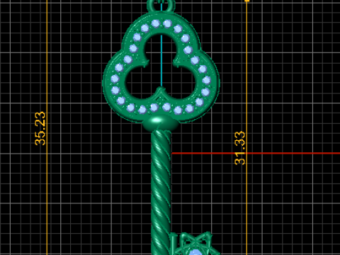 Ruby Royal Schlüsselanhänger 3D-druckbares Schmuckmodell 3D Druckmodell