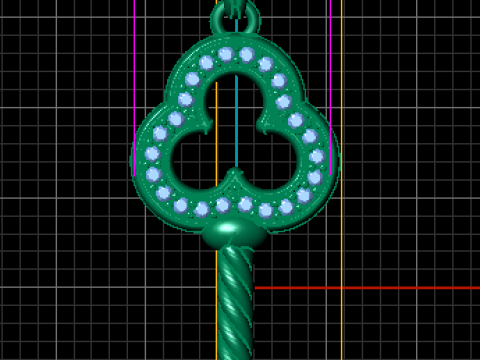 Ruby Royal Schlüsselanhänger 3D-druckbares Schmuckmodell 3D Druckmodell