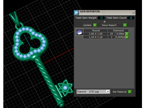 Ruby Royal Schlüsselanhänger 3D-druckbares Schmuckmodell 3D Druckmodell