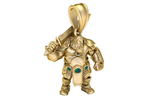 Pendentif Battle Dwarf Warrior Modèle de bijoux imprimable en 3D Modèles 3D en vedette