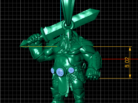 Pendentif Battle Dwarf Warrior Modèle de bijoux imprimable en 3D Modèles 3D en vedette