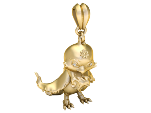 Colgante Majestic Bird Spirit Modelo de joyería imprimible en 3D Modelo de impresión 3D