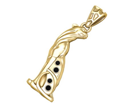 Elegant Leopard Pendant 3D Printable Jewelry Model 3D Print Model