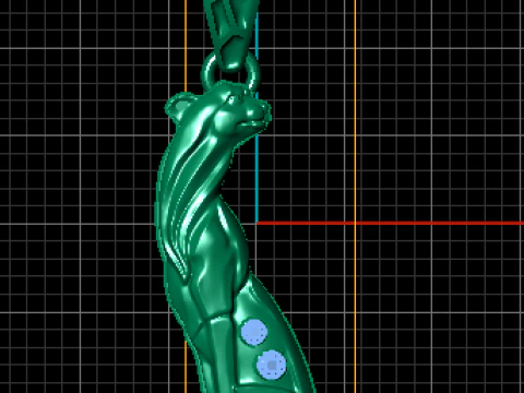 Elegant Leopard Pendant 3D Printable Jewelry Model 3D Print Model