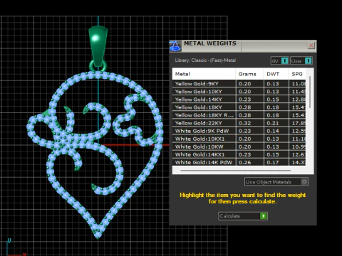 Elegant Floral Diamond Filigree Pendant 3D Printable Jewelry Model 3D Print Model
