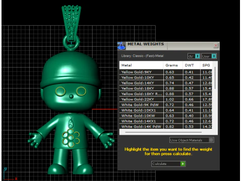 Cute Boy Character Pendant with Diamond Accents 3D Printable Jewelry Model 3D Print Model