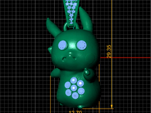 Подвеска с милым бриллиантом в виде мультяшного персонажа 3D-модель ювелирного изделия для печати 3D Принт Модель