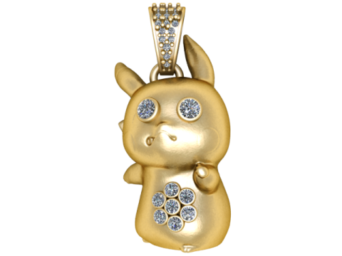 Niedlicher Diamant-Cartoon-Charakter-Anhänger, 3D-druckbares Schmuckmodell 3D Druckmodell