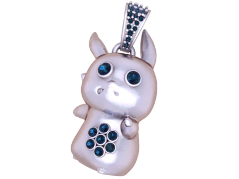 Подвеска с милым бриллиантом в виде мультяшного персонажа 3D-модель ювелирного изделия для печати 3D Принт Модель