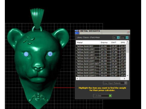 Golden Cub Head Pendant 3D Printable Model 3D Print Model