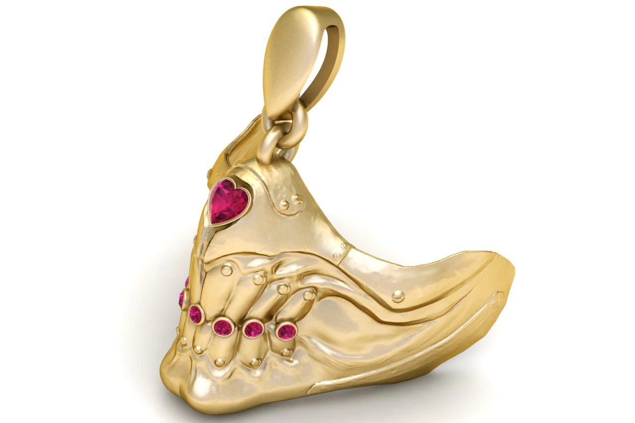 Fantasy Armor Boot Pendant 3D Printable Model 3D Print Model .c4d .max .obj .3ds .fbx .stl .blend
