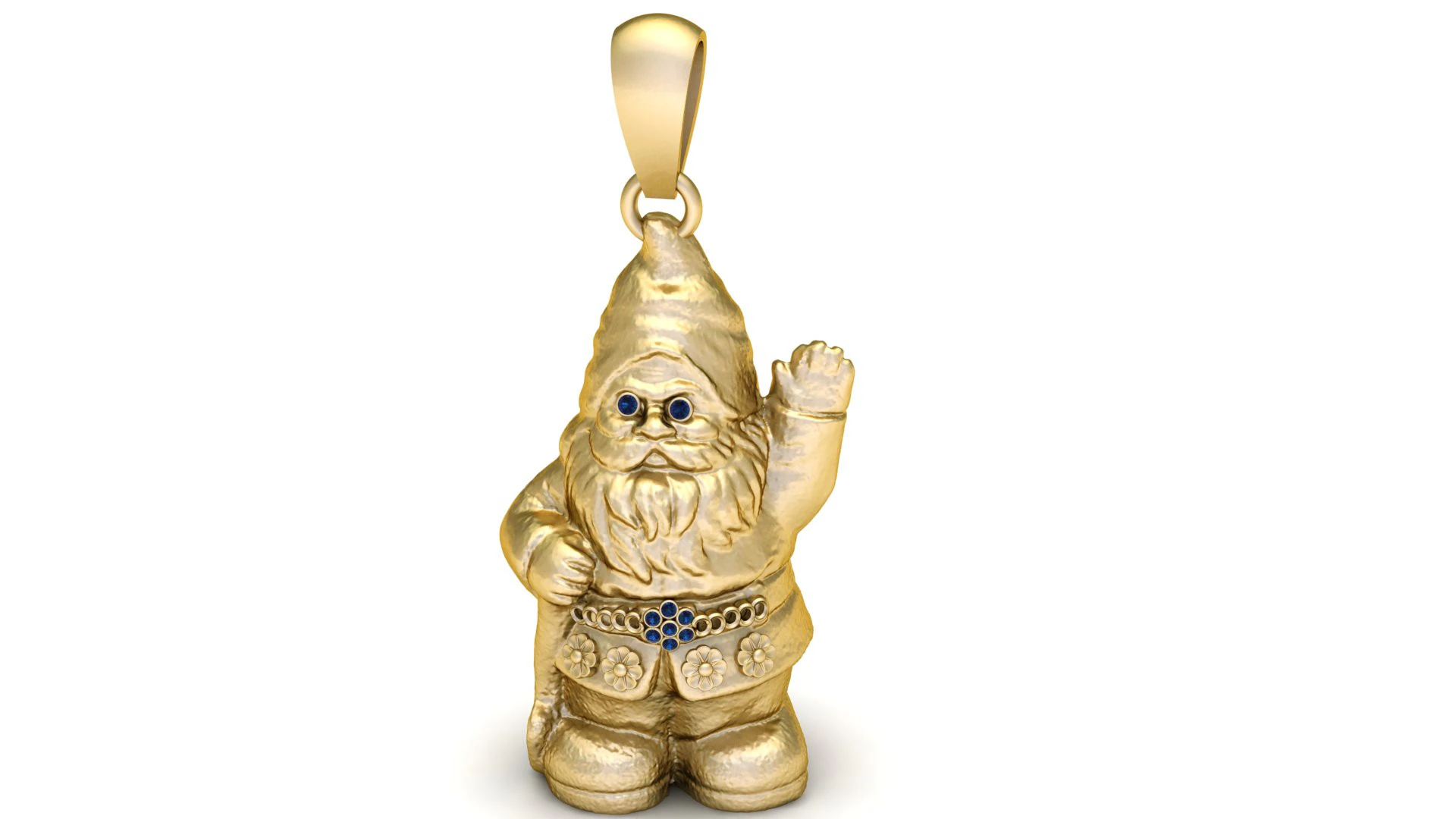 Classic Garden Gnome Pendant 3D Printable Model 3D Print Model .c4d .max .obj .3ds .fbx .stl .blend 