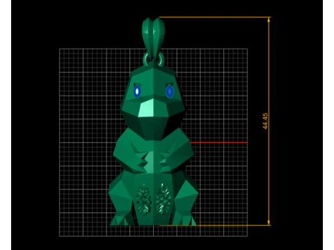 Golden Geometric Bunny Luxury 3D Printable Pendant Model 3D Print Model