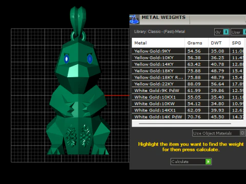 Golden Geometric Bunny Luxury 3D Printable Pendant Model 3D Print Model