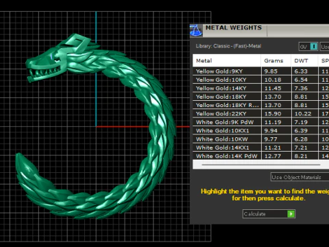 Golden Serpent Cuff Luxury 3D Printable Bracelet Model 3D Print Model