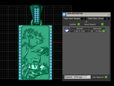Emerald Forest Harmony Plaque Luxury 3D Printable Pendant Model 3D Print Model