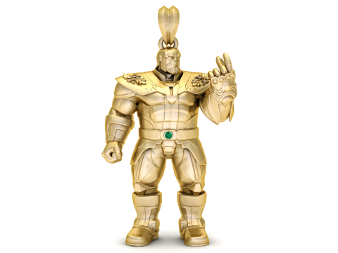 Titan Warlord Gauntlet Bearer Luxury 3D Printable Pendant 3D Print Model