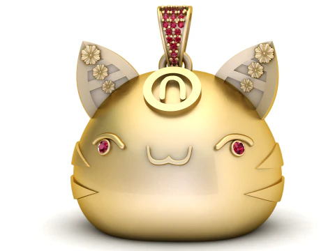 Lucky Neko Charm Luxo pingente para impress&atilde;o 3D Modelo de Impressão 3D