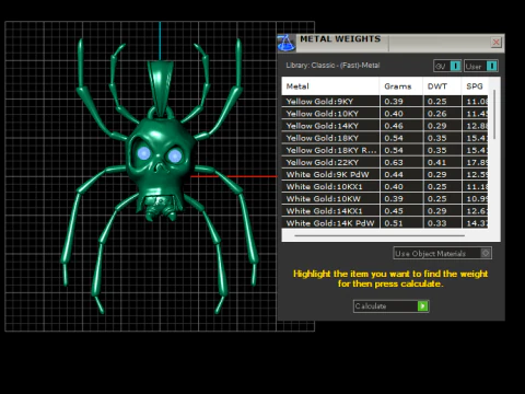 Golden Skull Spider Charm Luxury 3D Printable Pendant 3D Print Model