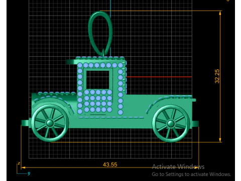 Vintage Classic Truck Pendant 3D Printable Jewelry Model 3D Print Model