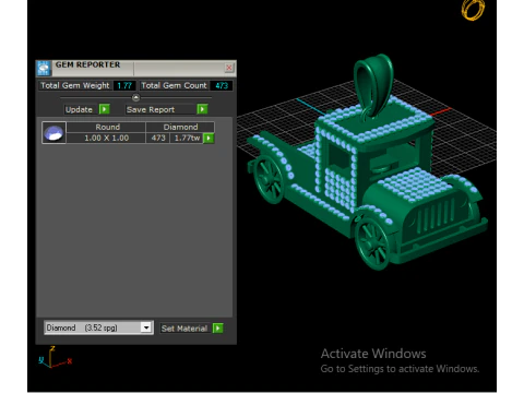 Vintage Classic Truck Pendant 3D Printable Jewelry Model 3D Print Model