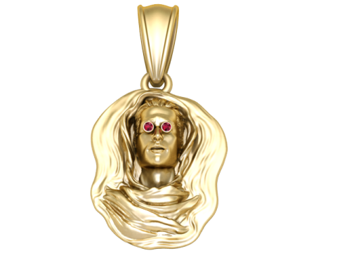 Divine Feminine Face Pendant 3D Printable Jewelry Model 3D Print Model