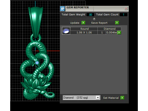 Sacred Snake Lotus Pendant 3D Printable Jewelry Model 3D Print Model