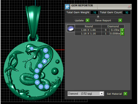 Serpent Coin Pendant 3D Printable Mythical Jewelry Model 3D Print Model