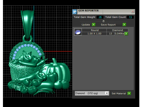 Harvest Basket Pendant 3D Printable Jewelry Model 3D Print Model
