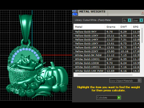 Harvest Basket Pendant 3D Printable Jewelry Model 3D Print Model
