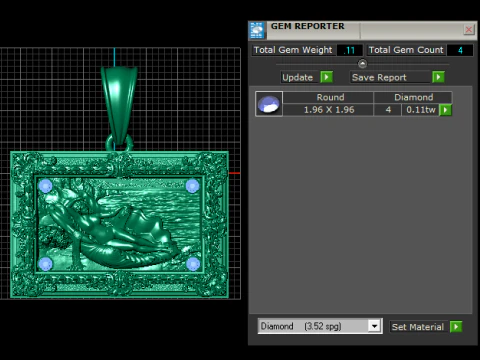 Classical Art Frame Pendant 3D Printable Jewelry Model 3D Print Model