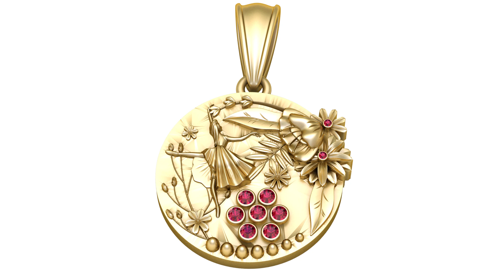 Enchanted Fairy Garden Pendant 3D Printable Model 3D Print Model .c4d .max .obj .3ds .fbx .stl .blend 