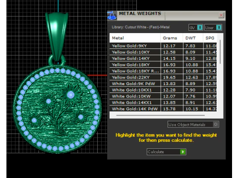 Daisy Coin Pendant 3D Printable Model 3D Print Model
