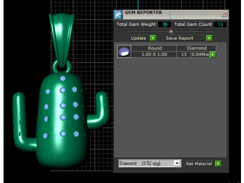 Minimal Cactus Charm Pendant 3D Printable Model 3D Print Model