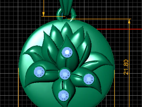 Sacred Lotus Blossom Medallion 3D Printable 3D Print Model