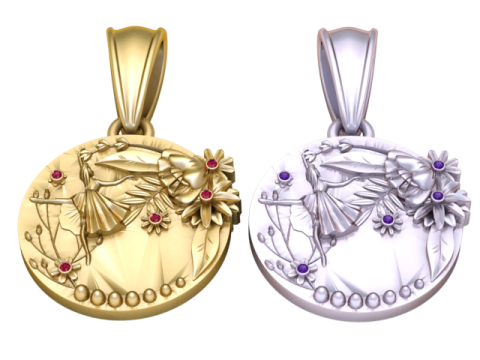 Wunderlicher Feengarten-M&uuml;nzenanh&auml;nger, 3D-druckbares Modell 3D Druckmodell