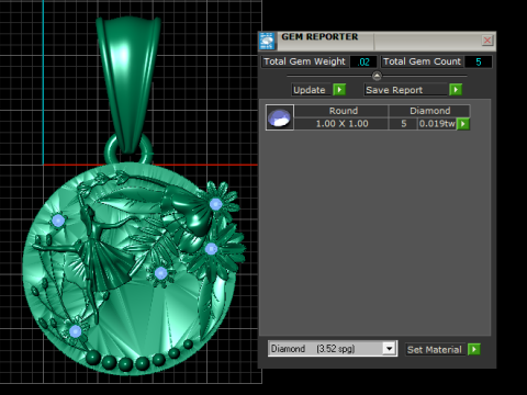 Wunderlicher Feengarten-M&uuml;nzenanh&auml;nger, 3D-druckbares Modell 3D Druckmodell
