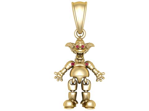Playful Articulated Doll Pendant 3D Printable Model 3D Print Model