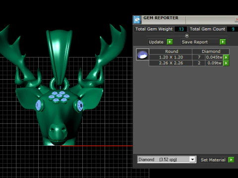 Majestic Deer Head Pendant 3D Printable Model 3D Print Model