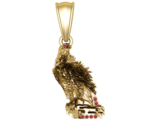 Royal Eagle Sculpture Pendant 3D Printable Model 3D Print Model .c4d .max .obj .3ds .fbx .stl .blend 