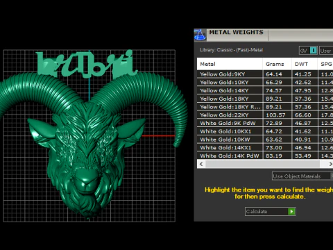 Aries Zodiac Ram Pendant 3D Print Model