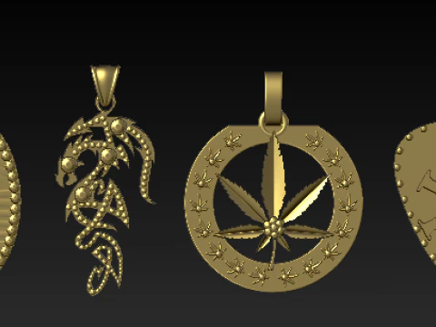 Mystic Sigils Guardian Totems Fantasy Pendant Collection 3D Printable STL 3D Print Model