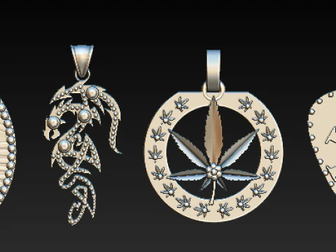 Mystic Sigils Guardian Totems Fantasy Pendant Collection 3D Printable STL 3D Print Model