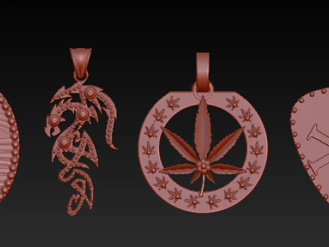 Mystic Sigils Guardian Totems Fantasy Pendant Collection 3D Printable STL 3D Print Model