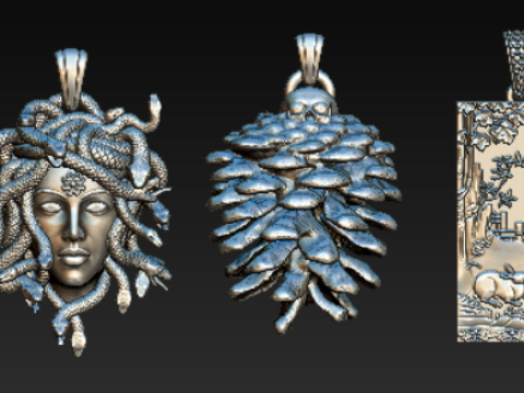 Ethereal Relics Nature Guardians Fantasy Pendant Collection 3D Printable STL 3D Print Model